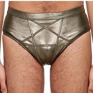 Rick Owens Penta Swim Briefs in Bronze Metallic Fogachine Spr/Sum 22